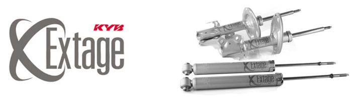 Shock absorbers and KYB Extage logo